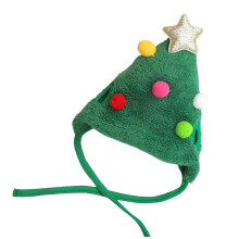 Reindeer Christmas Tree Headwear Hat for Pet Decorations Reindeer Star Pompoms Christmas Dog Headwear Photo Props