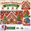 Merry Christmas Banner Red Christmas Decorations Gingerbread Man Backdrop 3