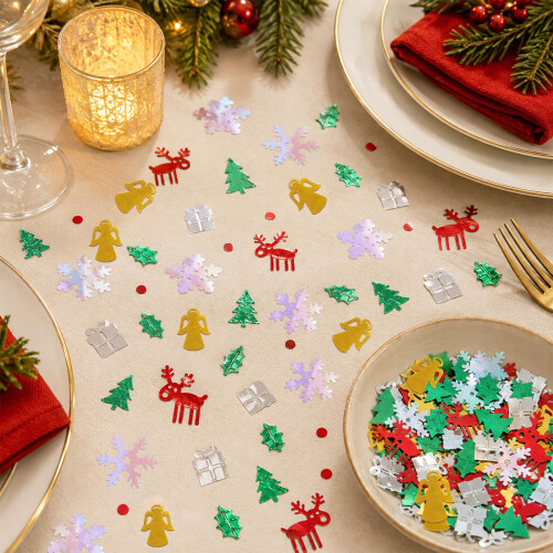 60g Christmas Glitter Confetti, Xmas Table Decorations Sequins Sprinkles 1