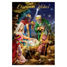 Christmas Card Advent Calendar Nativity Design with Envelope (Nativity 0041)