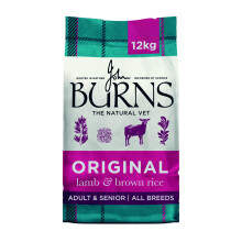 Burns Pet Nutrition Hypoallergenic Complete Dry Dog Food Adult and Senior Dog Original Lamb and Brown Rice 12 kg