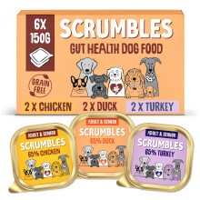 Scrumbles • Wet Dog Food • Hypoallergenic • All Lifestages • Poultry Multipack • 0.9kg (6 Trays x 150g) • Natural Complete Adult Recipe