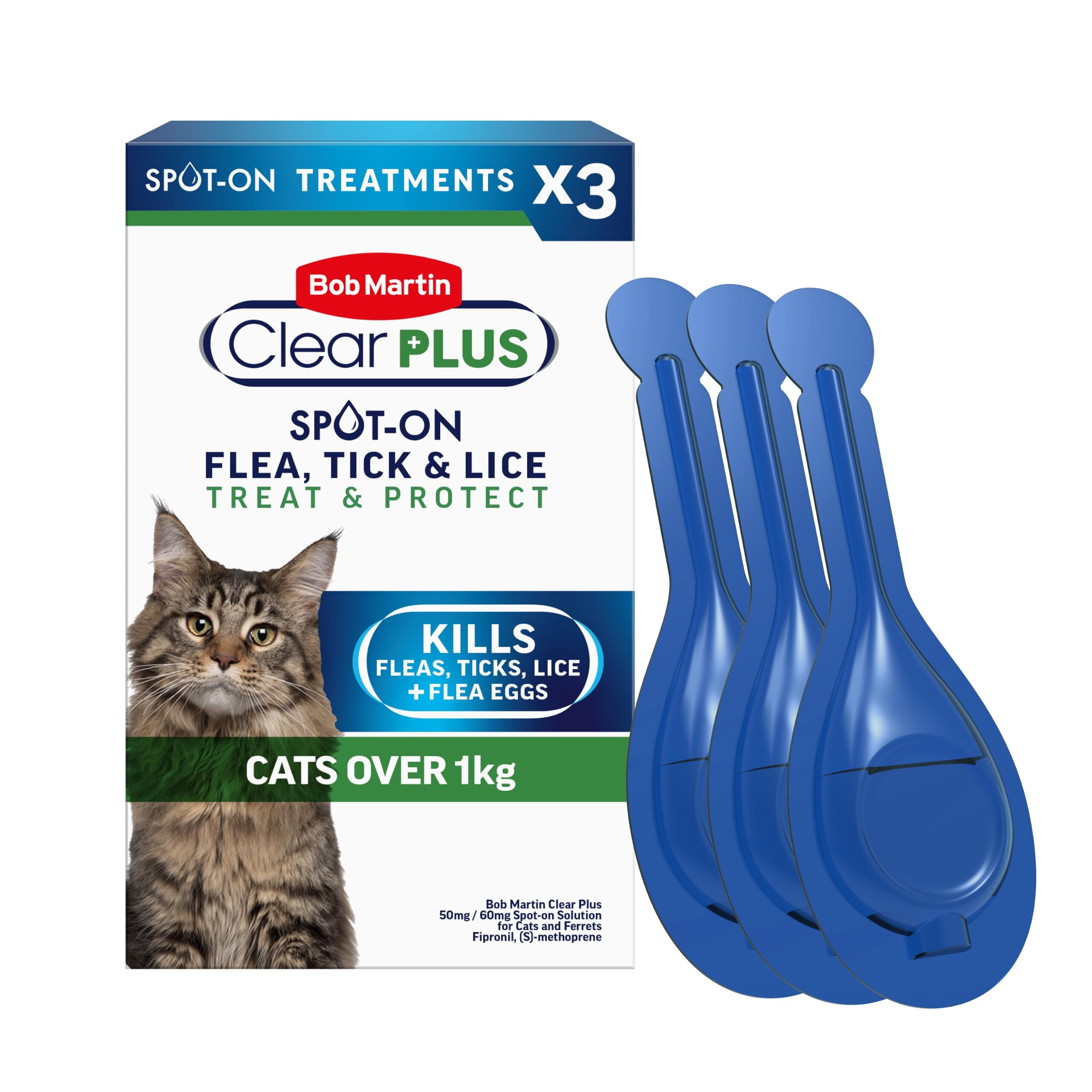Bob Martin Clear Plus Spot On Flea Treatment for Cats and Kittens ...