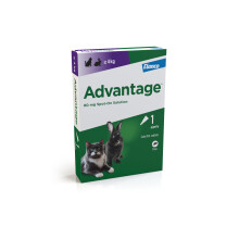 Advantage Spot On Flea Treatment For Large Cats and Rabbits Over 4kg (1 pipette, 80mg), Kills Fleas Within 24 Hours, Prevents Further Infestation For