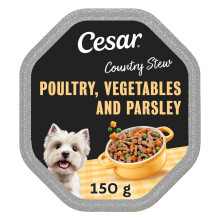 Cesar Country Stew Adult Wet Dog Food, Chicken, Vegetables and Parsley in Gravy 14 x 150 g Trays