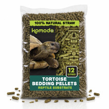 Komodo Straw Terrain Tortoise Bedding Pellets, Reptile Substrate, 12 Litre