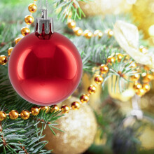 50 glänzende Christbaumkugeln - Deko-Set