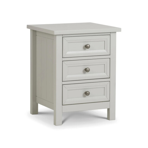 Maine 3 Drawer Bedside - Dove Grey 1