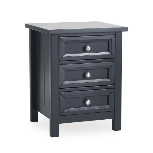 Maine 3 Drawer Bedside - Anthracite 1