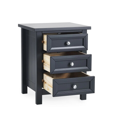 Maine 3 Drawer Bedside - Anthracite 2