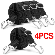 4 Pack Elastic Wide Bungee Cord with Hook Adjustable Luggage Strap Heavy Duty UK