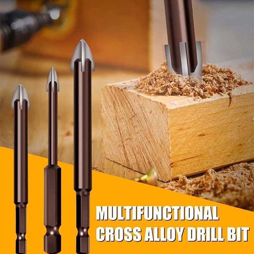 7Pcs Tile Cross Drill Bits Tool Set for Glass Ceramic Porcelain Granite Marble 2