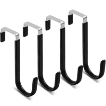 4 Pack Over The Door Hook Single Hooks Hanger Storage for Hanging Towel Coat UK