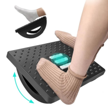 Ergonomic Foot Rest under Desk Adjustable Height, Tilt Angle w/ Massage Roller