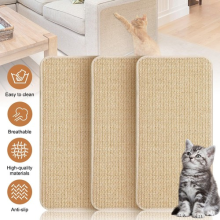 3PCS Sisal Pet Cat Scratching Mat Antislip Play Protection Claw Scratcher Pad