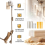 Wall Mounted Cat Climbing Post Platform 1.3 M Cat Scratching Rope Cats Playing 2
