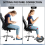 Ergonomic Foot Rest under Desk Adjustable Height, Tilt Angle w/ Massage Roller 3