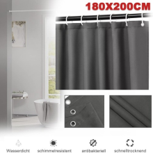 Shower Curtain Waterproof Mould Proof Bathroom Curtains with Hooks 180x200cm