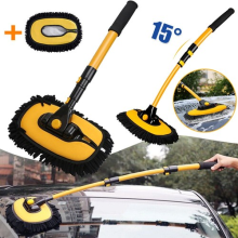 Telescopic Car Wash Brush Kit Mop Long Handle Vehicle Cleaning Tool Adjustable