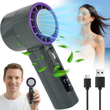 Portable Handheld Fan 100 Wind Speed Fan Rechargeable Fan Cooling Fan for Summer