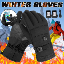 Electric Heated Gloves Touch Screen Hand Warmer USB Rechargeable Gloves Cycling