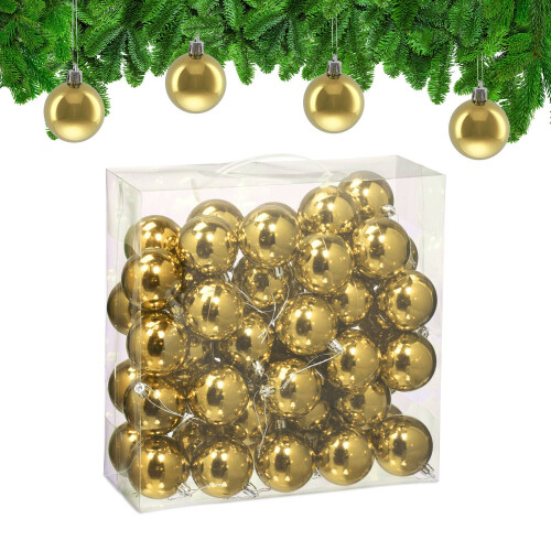 Christbaumkugeln-Set, 50 glänzende Ornamente 1