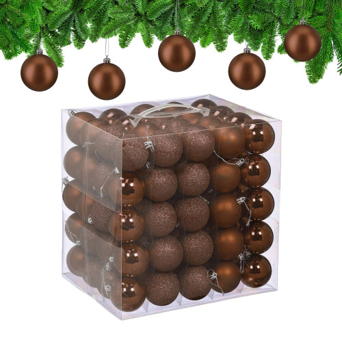 Christbaumkugeln-Set, 100-teilig, matt/glänzend/glitzernd 1