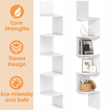 Corner Shelves Wall Mounted Floating Bookshelf Plant Display Shelf Storage Rack
