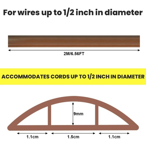 2M Cable Protector Floor Cable Cover Outdoor Soft PVC Wire Protector for Gym 2