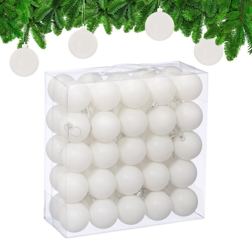 Matte Weihnachtskugeln Set, 50 Stück 1