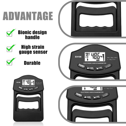 Grip Strength Tester Rechargeable Digital Hand Dynamometer Grip Strength Trainer 1