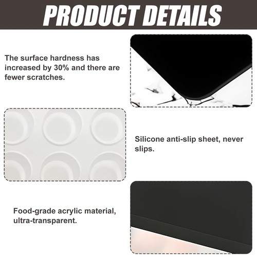 Acrylic Chopping Board, Kitchen Cutting Board Countertop Cutting Protector Board 1
