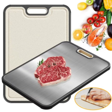 Cutting Board, Stainless Steel Chopping Board Kitchen Double-Sided Cutting Board
