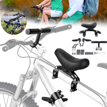 Bicycle Front Child Seat, Bicycle Tube Children Seat with Child Armrest & Pedal