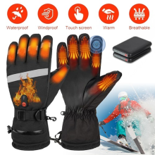 Electric Heated Gloves Touch Screen Waterproof Thermal Gloves Bike Hand Warmers