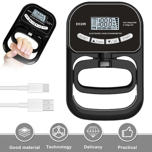 Grip Strength Tester Rechargeable Digital Hand Dynamometer Grip Strength Trainer