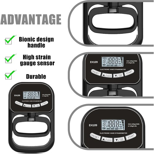 Grip Strength Tester Rechargeable Digital Hand Dynamometer Grip Strength Trainer 2