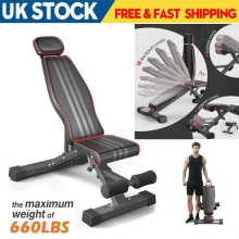Adjustable Weight Bench Gym Fitness Foldable Incline Decline For Home Workout