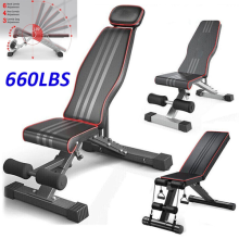 Dumbbell Bench Foldable Adjustable Weight Strength Training Workout Gym 7incline