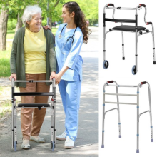 Folding Walking Frame Lightweight Walker Adjustable Zimmer Frame Mobility UK