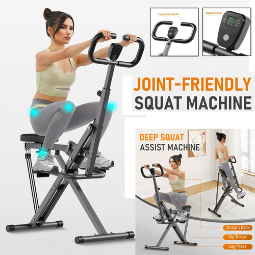 Deep Squat Assist Trainer Machine Exercise Training Gym with Digital Monitor