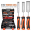 Wood Chisel Set 10 Pieces Woodworking Tools Sharpening Stone with Storage Box UK 4