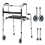 Folding Walking Frame Lightweight Walker Adjustable Zimmer Frame Mobility UK 2