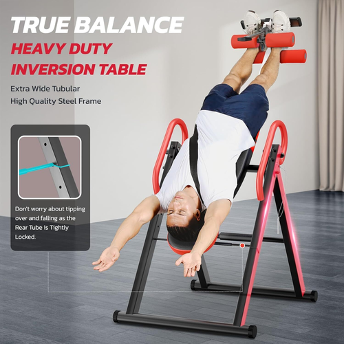 Adjustable Gravity Inversion Table Back Neck Pain Exercise Therapy Bench 2