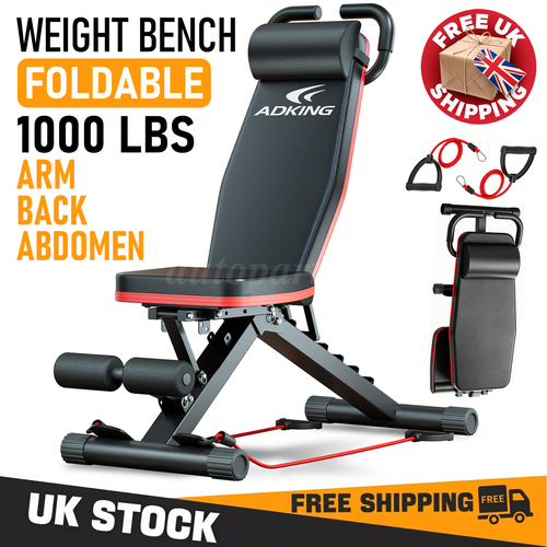 Adjustable Weight Bench Foldable Strength Training Full Body Workout Incline Gym