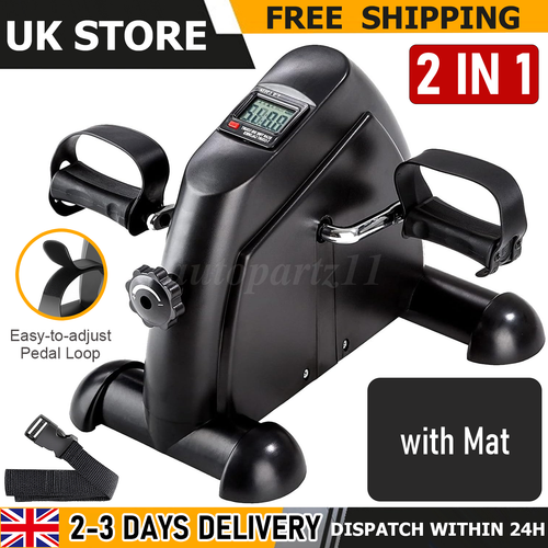 Mini Exercise Bike Pedal Exerciser Arm Leg Cycle Machine Adjustable Resistance