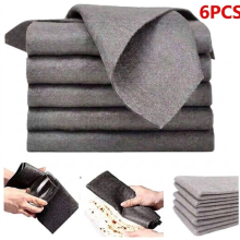 6PCS Microfiber Magic Glass Cleaning Cloth Dishcloth Lint Free Rag Polish Cloth
