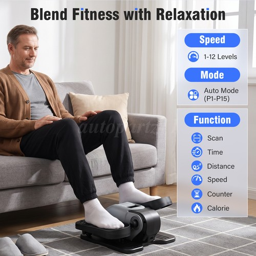 Under Desk Elliptical Machine Compact Electric Leg&Foot Pedal Exerciser Trainer 1