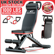 Adjustable Weight Bench Gym Fitness Foldable Incline Decline For Home Workout UK