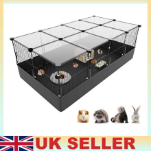 12 Panels Small Pet Playpen with Top Cover Waterproof Mat Metal C&C Cage New